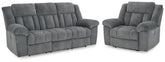 Hoover Furniture Outlet - Ashley Furniture - Tip-Off Power Reclining Sofa and Recliner - Power Reclining Sofa and Recliner - 69304U3